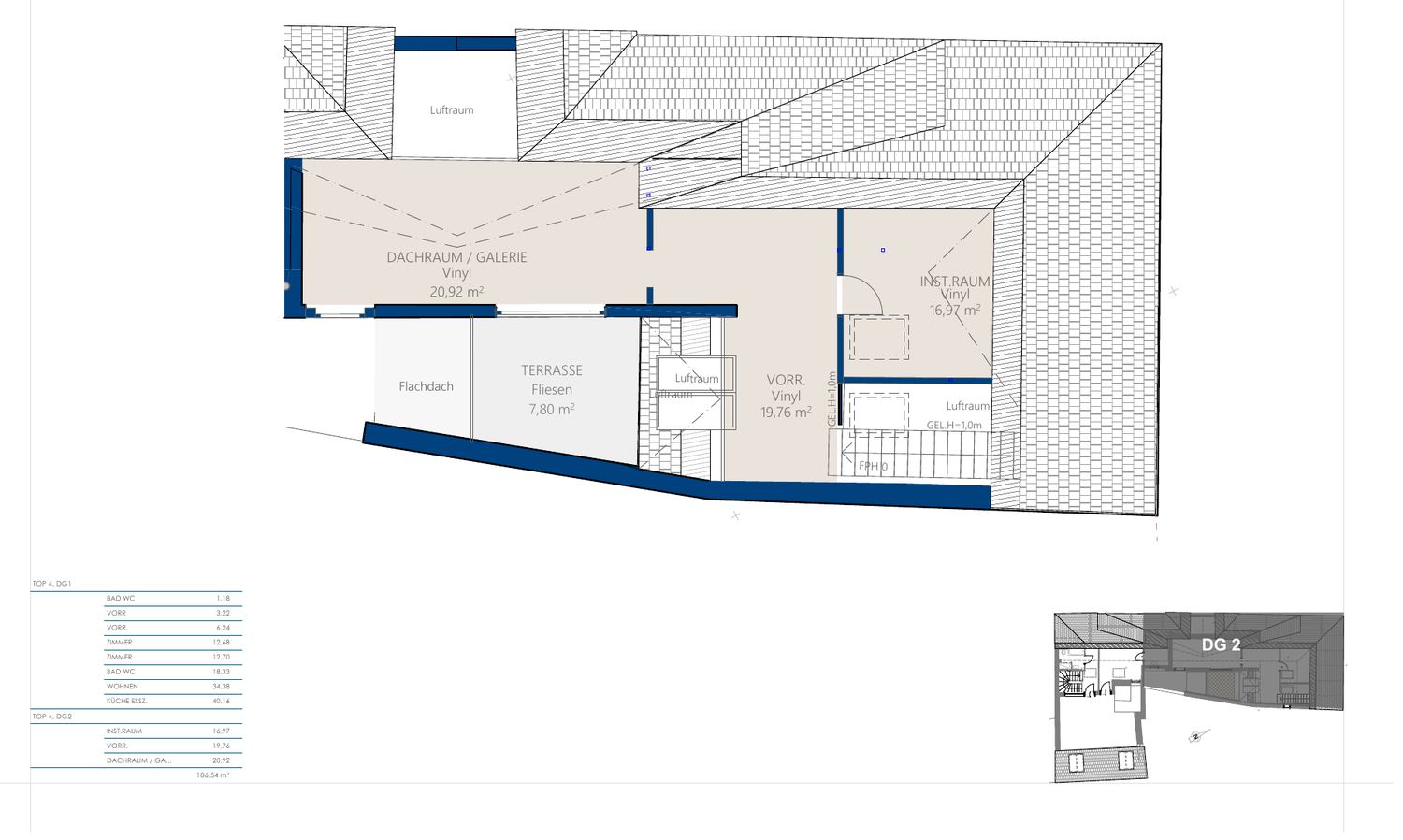 Grundriss Top 4, Dachgeschoss 2